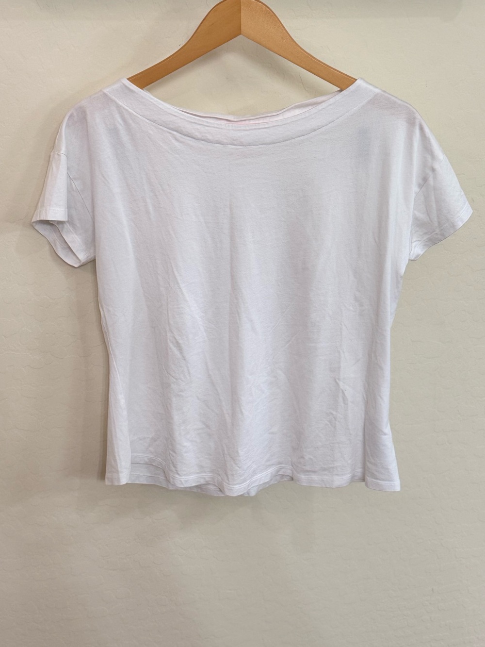 Boden White Essential Boat Neck T-Shirt Short Sleeve Soft Jersey Tee Top Sz 12